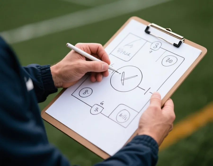 教练战术笔记示意图